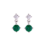 AMEN ORECCHINI IN ARGENTO 925 PRINCESS TONDO VERDE ETOBV