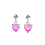 AMEN ORECCHINI IN ARGENTO 925 PRINCESS CUORI ROSA ECUBFU