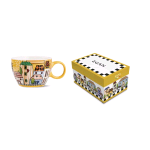 TAZZA COLAZIONE PORCELLANA PAESE MIO GIALLO ML460 121005