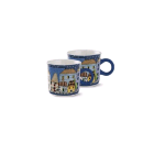 EGAN SET 2 MINI TAZZA PORCELLANA PAESE MIO BLU 121009